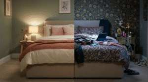 Clean and clear bedroom helps sleep